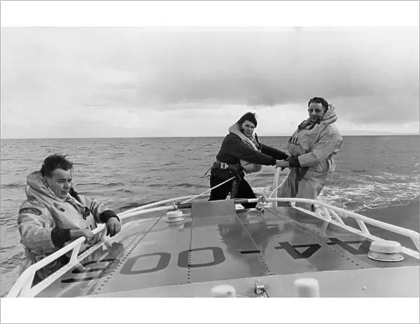 Crew of the Barry lifeboat Arthur and Blanche Harris Frederick Batten and Eric Fry (right