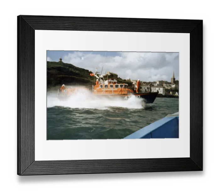Framed Print : The Tenby lifeboat Sir Galahad. Circa 1990s