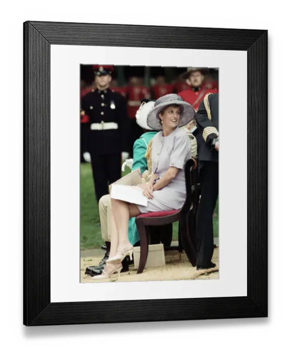 Framed Print : Diana, Princess of Wales attends the unveiling of the Canadian War Memorial in Green Park