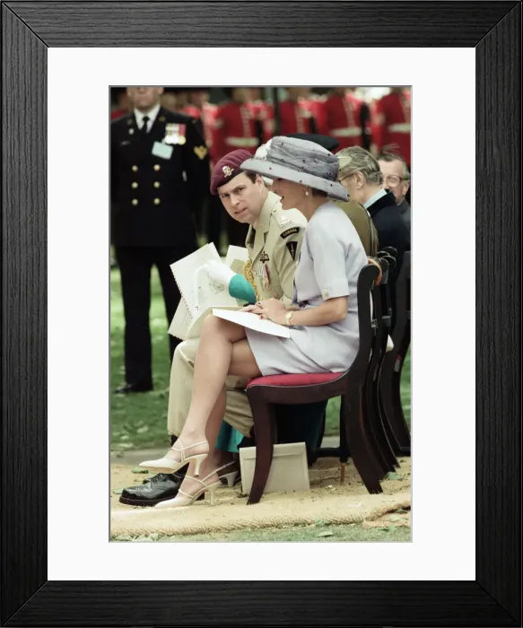 Framed Print : Prince Andrew, Duke of York and Diana, Princess of Wales attend the unveiling of Framed Print : Prince Andrew, Duke of York and Diana, Princess of Wales attend the unveiling of