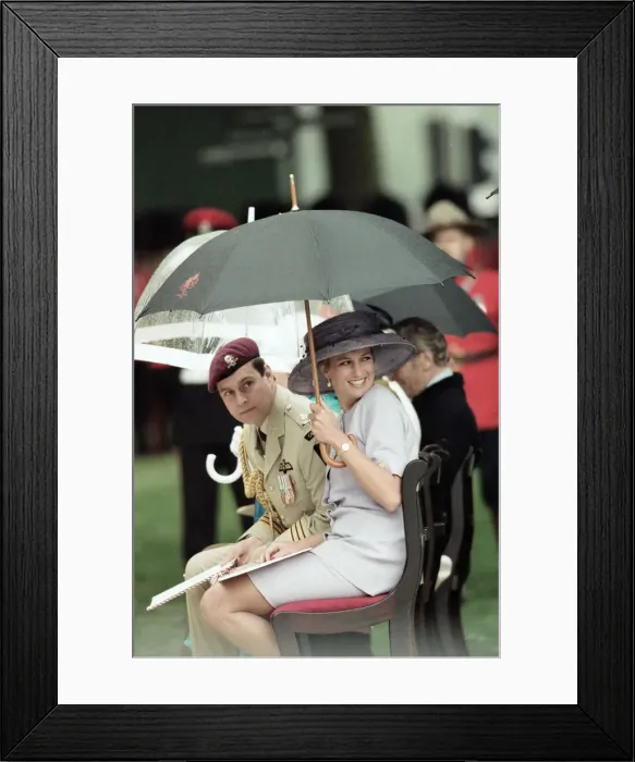 Framed Print : Prince Andrew, Duke of York and Diana, Princess of Wales attend the unveiling of Framed Print : Prince Andrew, Duke of York and Diana, Princess of Wales attend the unveiling of