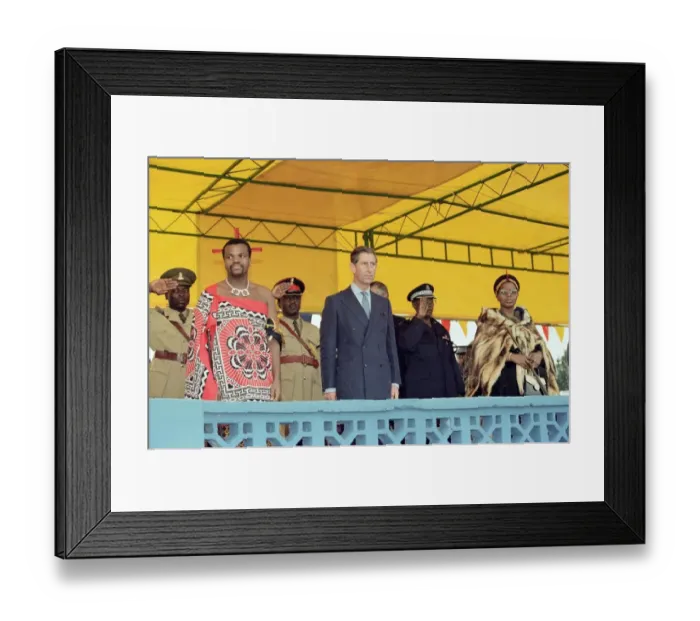 Framed Print : Prince Charles in Swaziland on an official visit to the country Framed Print : Prince Charles in Swaziland on an official visit to the country