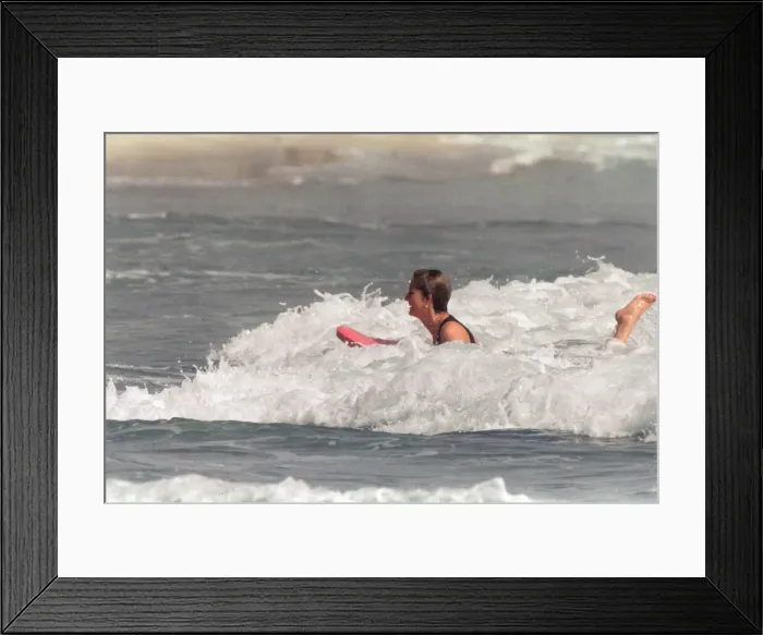 Framed Print : Diana, Princess of Wales on holiday in Nevis. January 1993