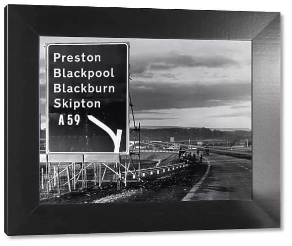 A59 Exit Sign, this monster sign, 23ft by 19ft is the largest road sign ever erected in