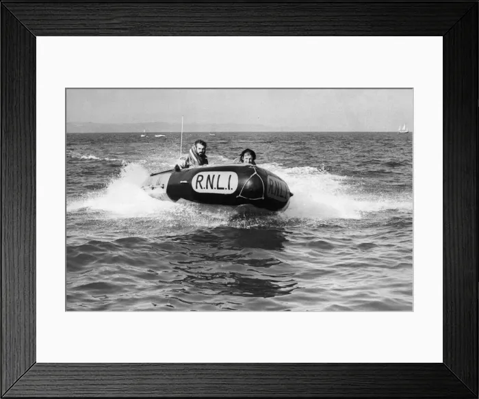 Framed Print : The Tenby inshore lifeboat crew. 30th August 1979 Framed Print : The Tenby inshore lifeboat crew. 30th August 1979