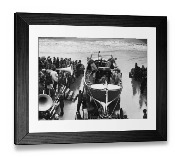 Framed Print : The christening ceremony of the Rhyl lifeboat Gordon Warren by Lady Scarisbrick