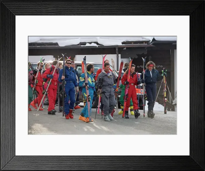 Framed Print : Prince Charles with sons (not pictured), on a skiing holiday at Klosters Framed Print : Prince Charles with sons (not pictured), on a skiing holiday at Klosters