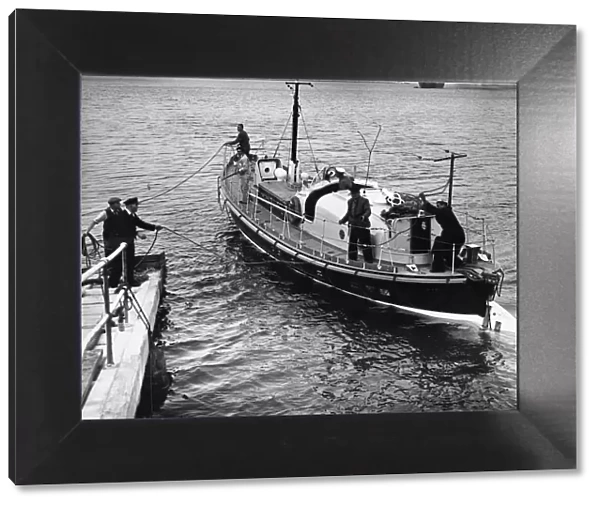 Fishguards new lifeboat Howard Marryat. 4th June 1957