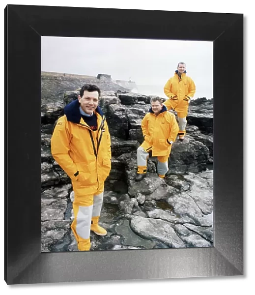 The Porthcawl Lifeboat crew Left to right: Stuart Roberts, Senior Helmsman