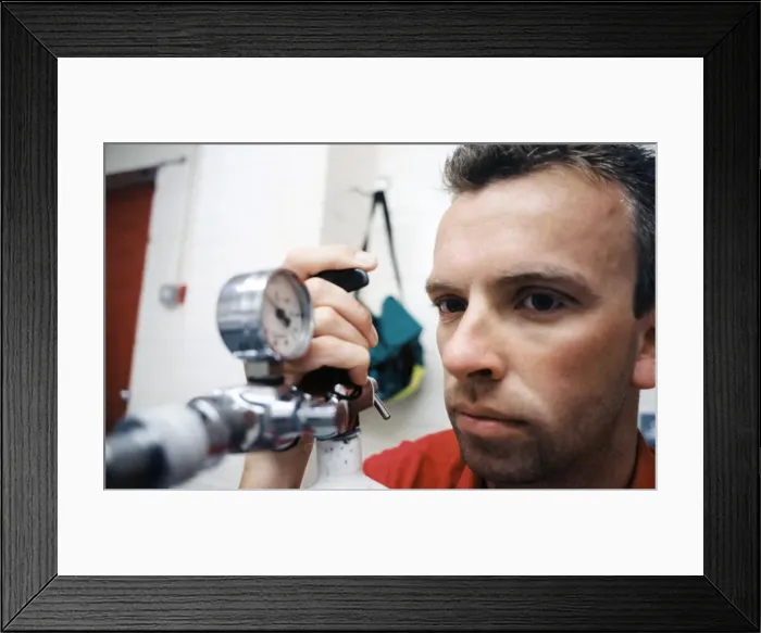 Framed Print : Gareth Davies, a captain at Rest Bay Lifeboat Station at Porthcawl Framed Print : Gareth Davies, a captain at Rest Bay Lifeboat Station at Porthcawl