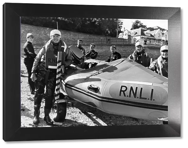The dediocation ceremony of the lifeboat John Cresswell at Penarth. 16th August 1989