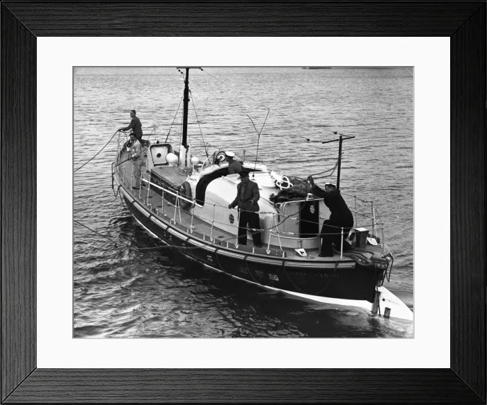 Framed Print : Fishguards new lifeboat Howard Marryat Framed Print : Fishguards new lifeboat Howard Marryat