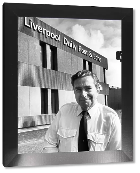 Arthur Russell, who retires from the Liverpool Echo today, outside the newspapers office
