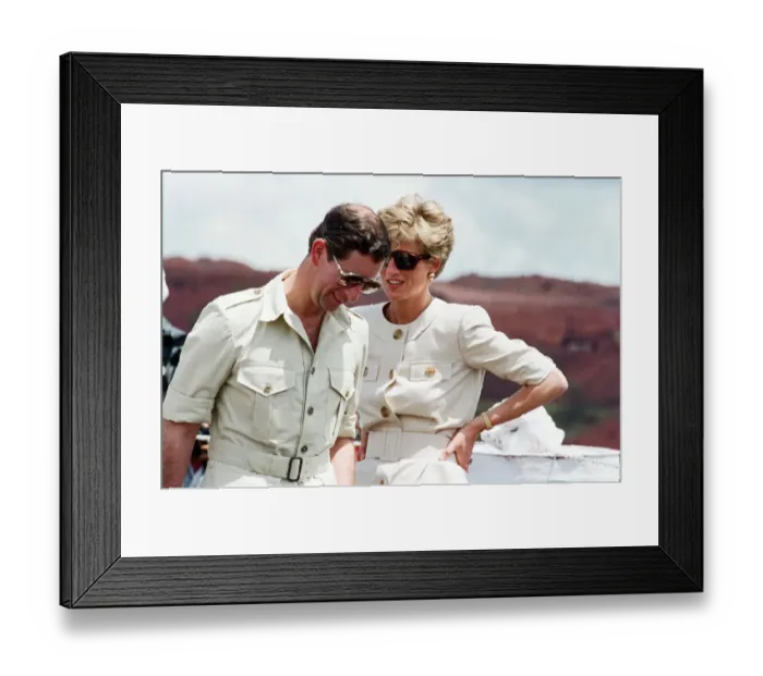 Framed Print : Prince Charles, Prince of Wales and Diana Princess of Wales during their official to Framed Print : Prince Charles, Prince of Wales and Diana Princess of Wales during their official to