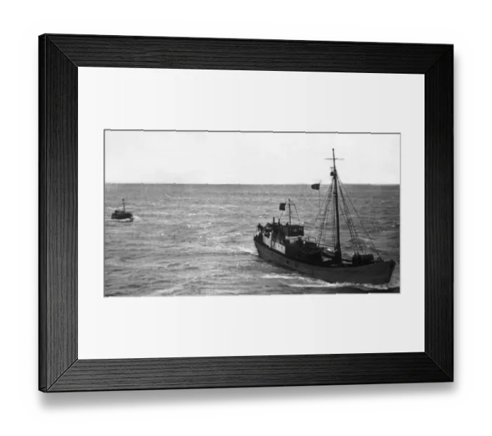 Framed Print : Whitby lifeboat, the Mary Anne Hepworth escorting the Dutch vessel Czkziena of Rotterdam Framed Print : Whitby lifeboat, the Mary Anne Hepworth escorting the Dutch vessel Czkziena of Rotterdam