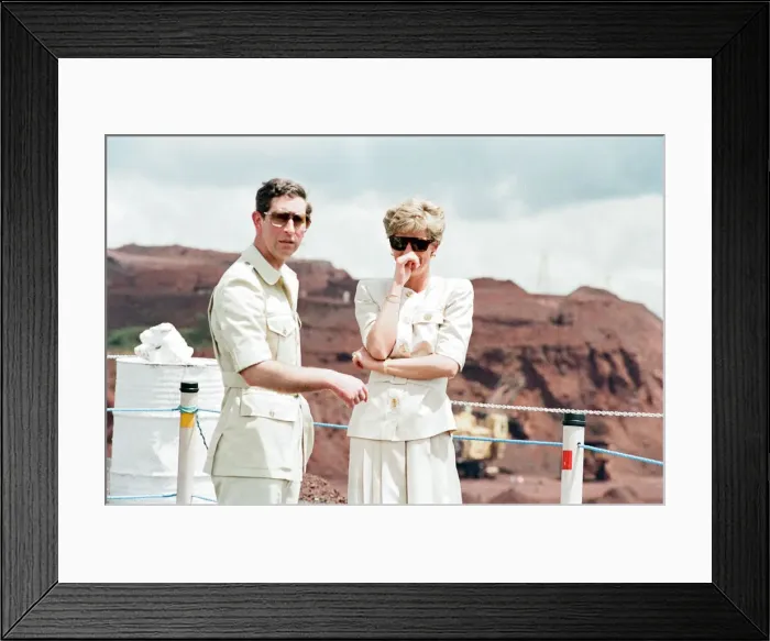 Framed Print : Prince Charles, Prince of Wales and Diana Princess of Wales during their official to