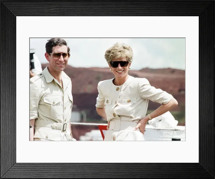 Framed Print : Prince Charles, Prince of Wales and Diana Princess of Wales during their official to Framed Print : Prince Charles, Prince of Wales and Diana Princess of Wales during their official to