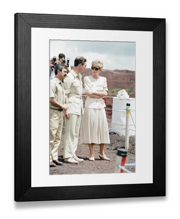 Framed Print : Prince Charles, Prince of Wales and Diana Princess of Wales during their official to