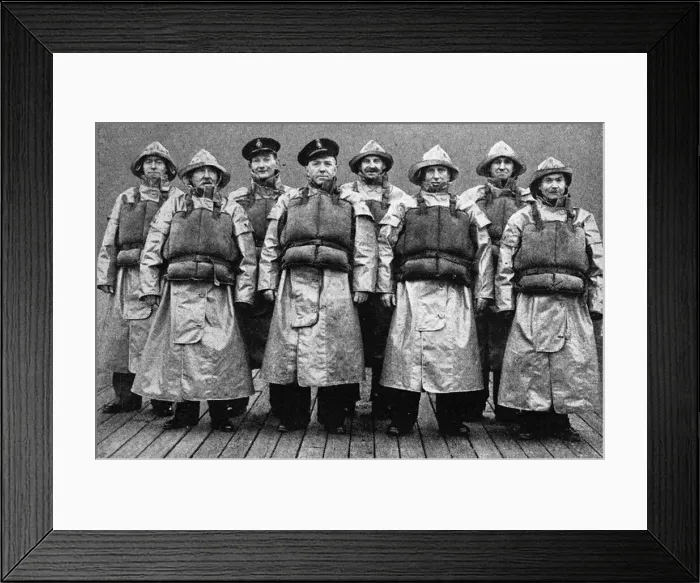 Framed Print : The Mumbles lifeboat crew. They were awarded a gold medal Framed Print : The Mumbles lifeboat crew. They were awarded a gold medal