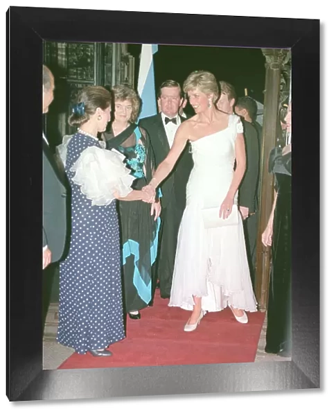 Diana Princess of Wales attends a charity ballet gala performance at The Municipal