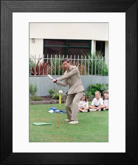Framed Print : Prince Charles pictured during a visit to Fendalton Primary School, Christchurch
