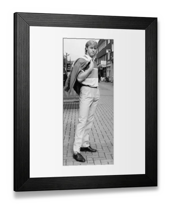 Framed Print : Male Fashions, Cambridge, 29th April 1985 Framed Print : Male Fashions, Cambridge, 29th April 1985
