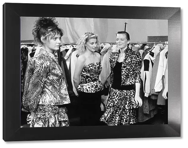 Behind the Scenes at fashion show, Cambridge, 24th September 1987