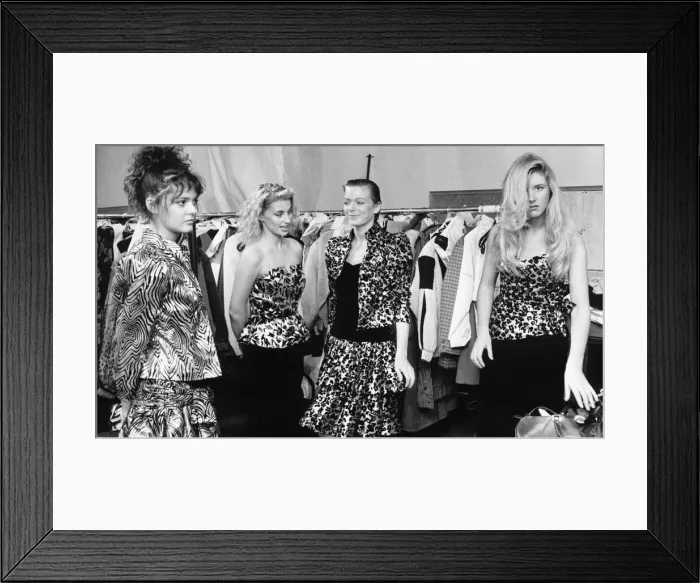 Framed Print : Behind the Scenes at fashion show, Cambridge, 24th September 1987