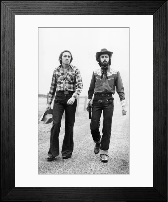 Framed Print : Cowboy Fashion, Cambridge, February 1977, with male models Jon and Julian