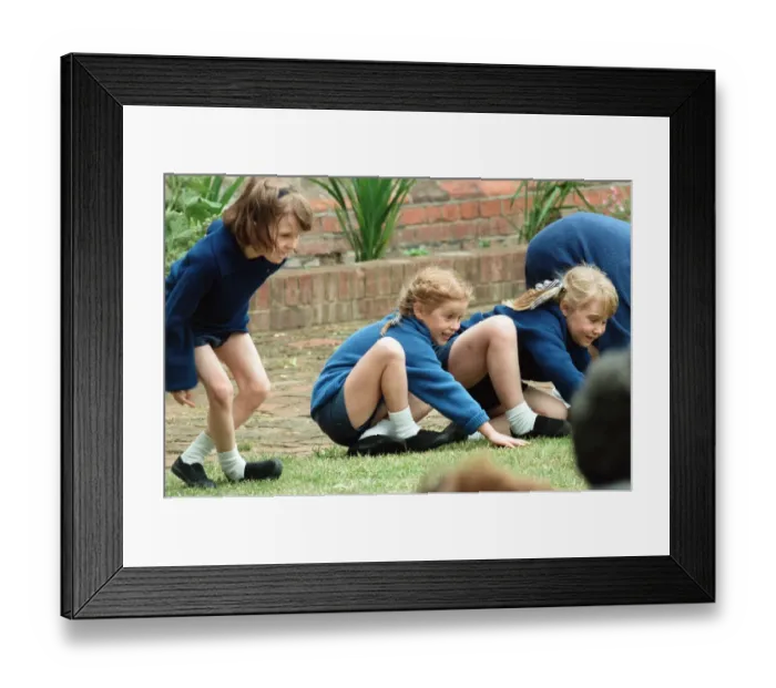 Framed Print : Princess Beatrice takes part in sports day at Upton House School, Windsor. 21st June 1994