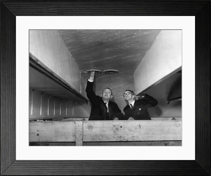 Framed Print : A lifeboat which the inventor claims to be un-capsizable Framed Print : A lifeboat which the inventor claims to be un-capsizable