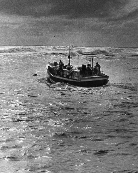 The James Knott lifeboat sails from Cullercoats on her final voyage