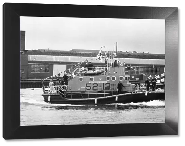 RNLI Lifeboat George and Olive Turner in Tynemouth. Pictured on her original