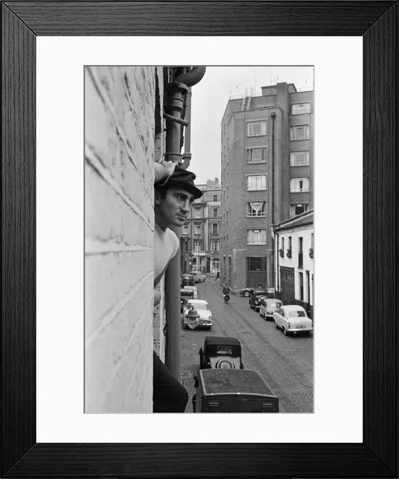 Framed Print : Songwriter and composer Lionel Bart at his flat in South Kensington