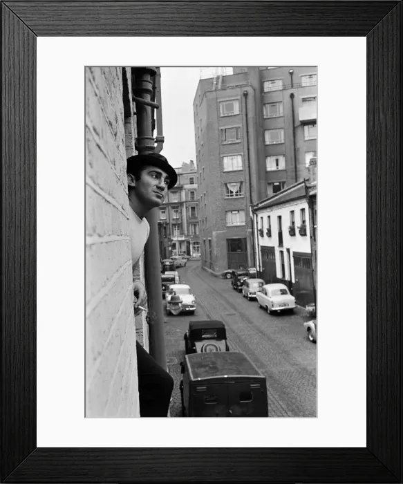 Framed Print : Songwriter and composer Lionel Bart at his flat in South Kensington