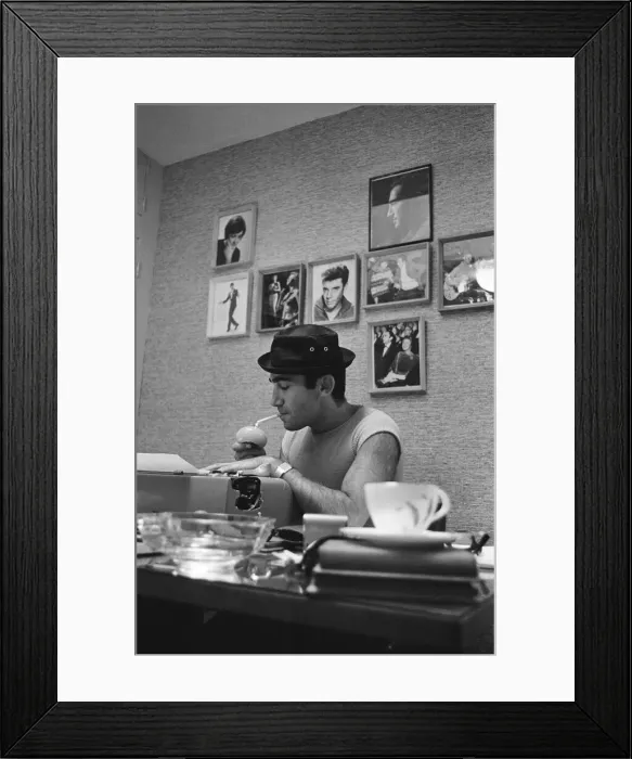 Framed Print : Songwriter and composer Lionel Bart in his flat in South Kensington Framed Print : Songwriter and composer Lionel Bart in his flat in South Kensington