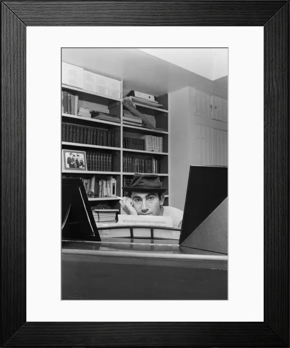 Framed Print : Songwriter and composer Lionel Bart in his flat in South Kensington Framed Print : Songwriter and composer Lionel Bart in his flat in South Kensington
