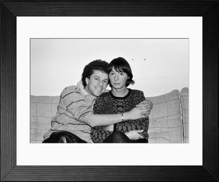 Framed Print : Singer Leo Sayer and his wife Jan. January 1984