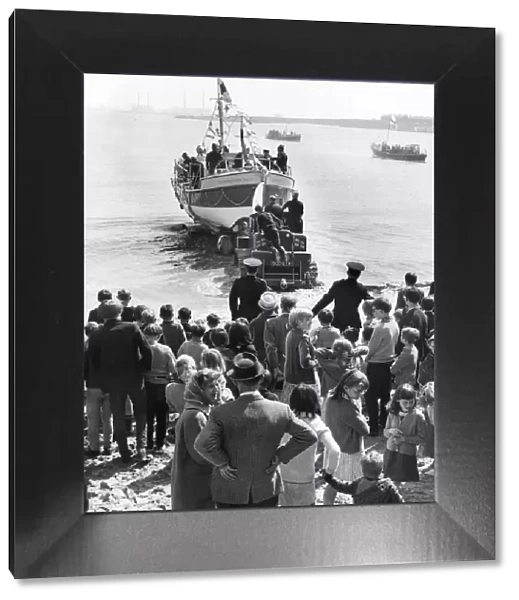 The launching ceremony of the newly named lifeboat Mary Joicey