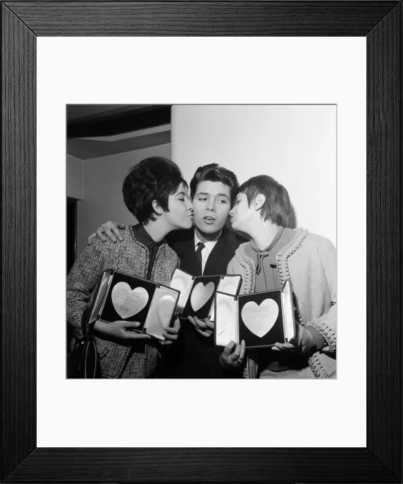 Framed Print : Variety Clubs silver hearts for top show business personalities of 1961 Framed Print : Variety Clubs silver hearts for top show business personalities of 1961