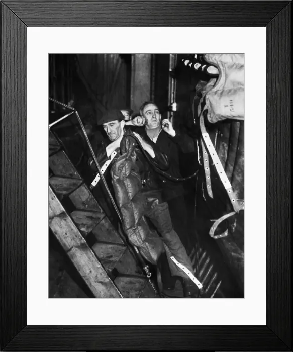 Framed Print : John Robertson and David Lyon, both deck hands on the Broughty lifeboat Framed Print : John Robertson and David Lyon, both deck hands on the Broughty lifeboat
