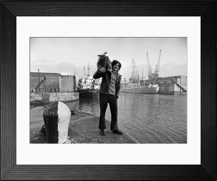 Framed Print : Deckhand Richard Sorenson adores the sea. But the love-affair has been one sided, Richard Framed Print : Deckhand Richard Sorenson adores the sea. But the love-affair has been one sided, Richard