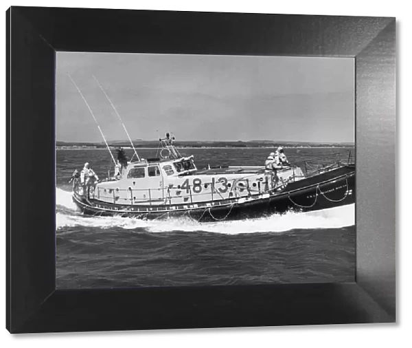 The new Wick, Scotland, life-boat Princess Marina which is a 48 foot 6-inch Oakley Mk. II