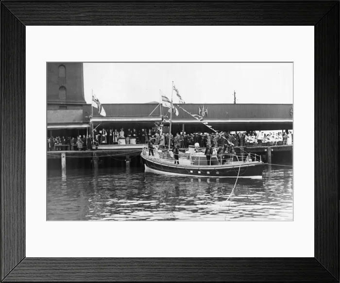 Framed Print : The naming ceremony of the lifeboat Tynesider at North Shields fish quay Framed Print : The naming ceremony of the lifeboat Tynesider at North Shields fish quay