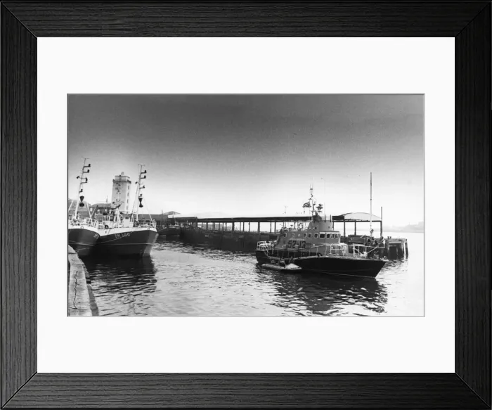 Framed Print : Newcastle lifeboat at the dock. On the right is the George Framed Print : Newcastle lifeboat at the dock. On the right is the George