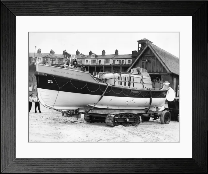 Framed Print : The Cullercoats lifeboat Sir James Knott. Tonight it will have guards to Framed Print : The Cullercoats lifeboat Sir James Knott. Tonight it will have guards to
