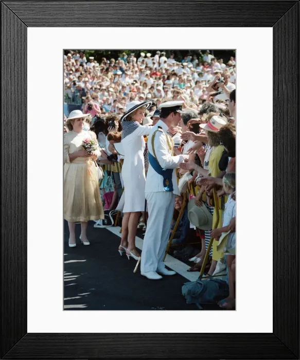 Framed Print : Princess Diana and Prince Charles on their overseas visit to Australia for Framed Print : Princess Diana and Prince Charles on their overseas visit to Australia for