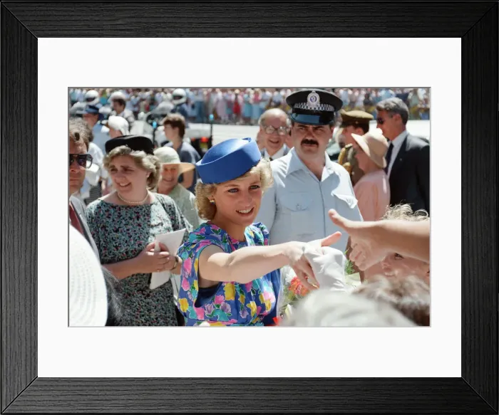 Framed Print : Princess Diana and Prince Charles overseas visit to Australia for the bicentennial
