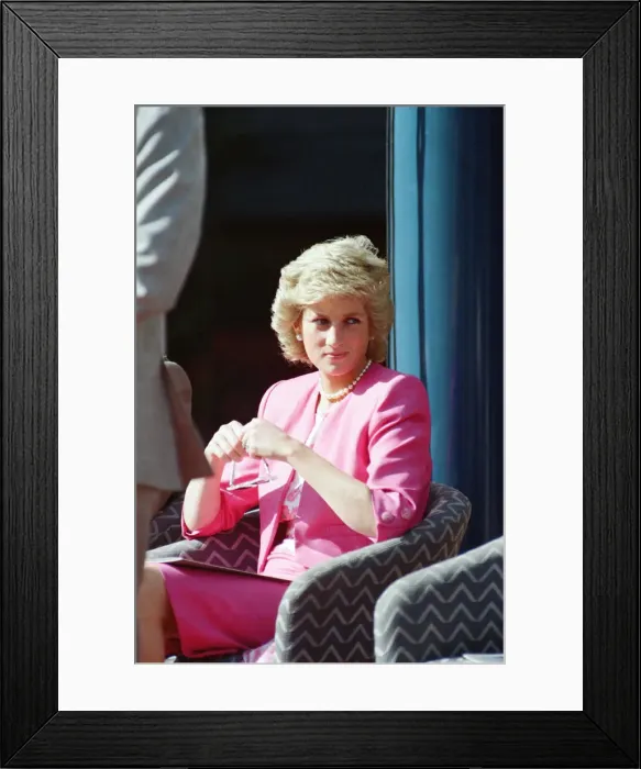 Framed Print : Princess Diana and Prince Charles on their overseas visit to Australia for