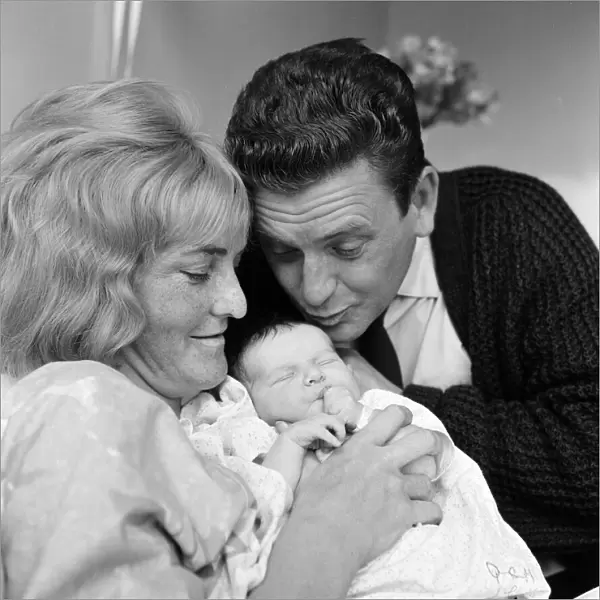 Actress Sheila Hancock and actor Alec Ross with their newborn baby Melanie at Queen